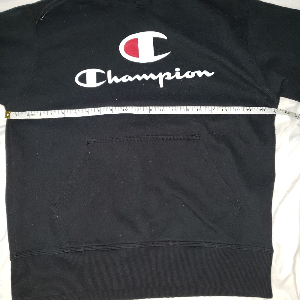 Champions black hoodie with logo on front size Medium - Picture 6 of 7